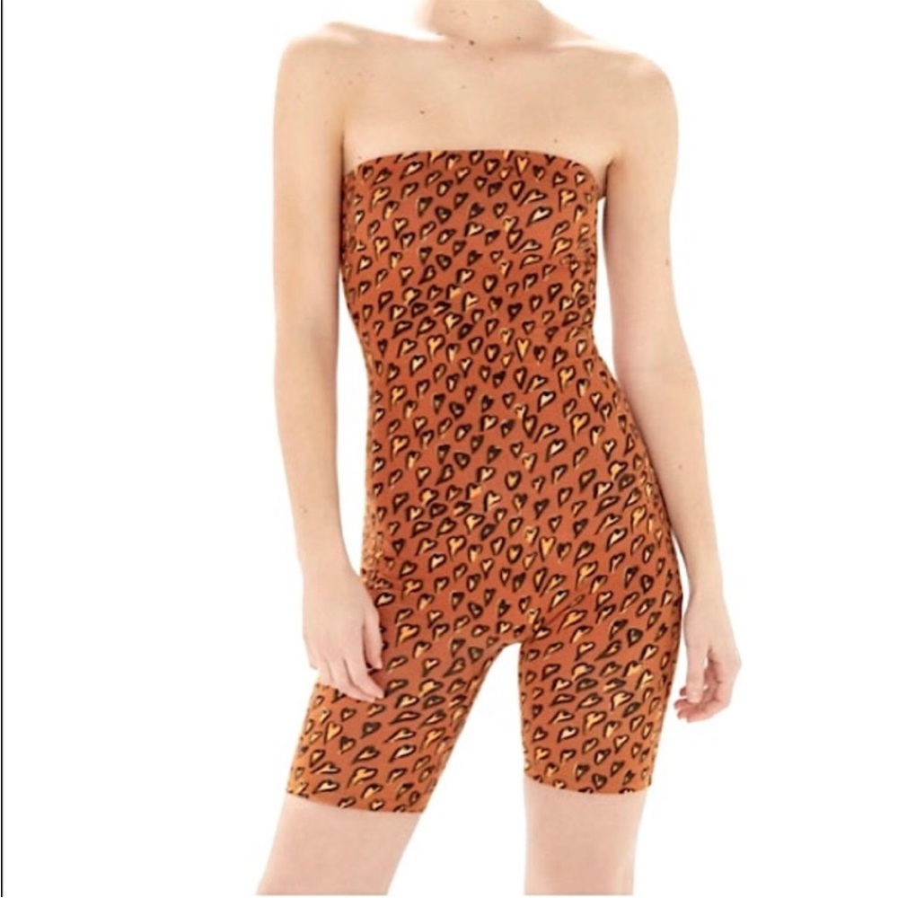 Urban Outfitters | Out From Under Fly Girl Strapless Cheetah Romper Size Medium